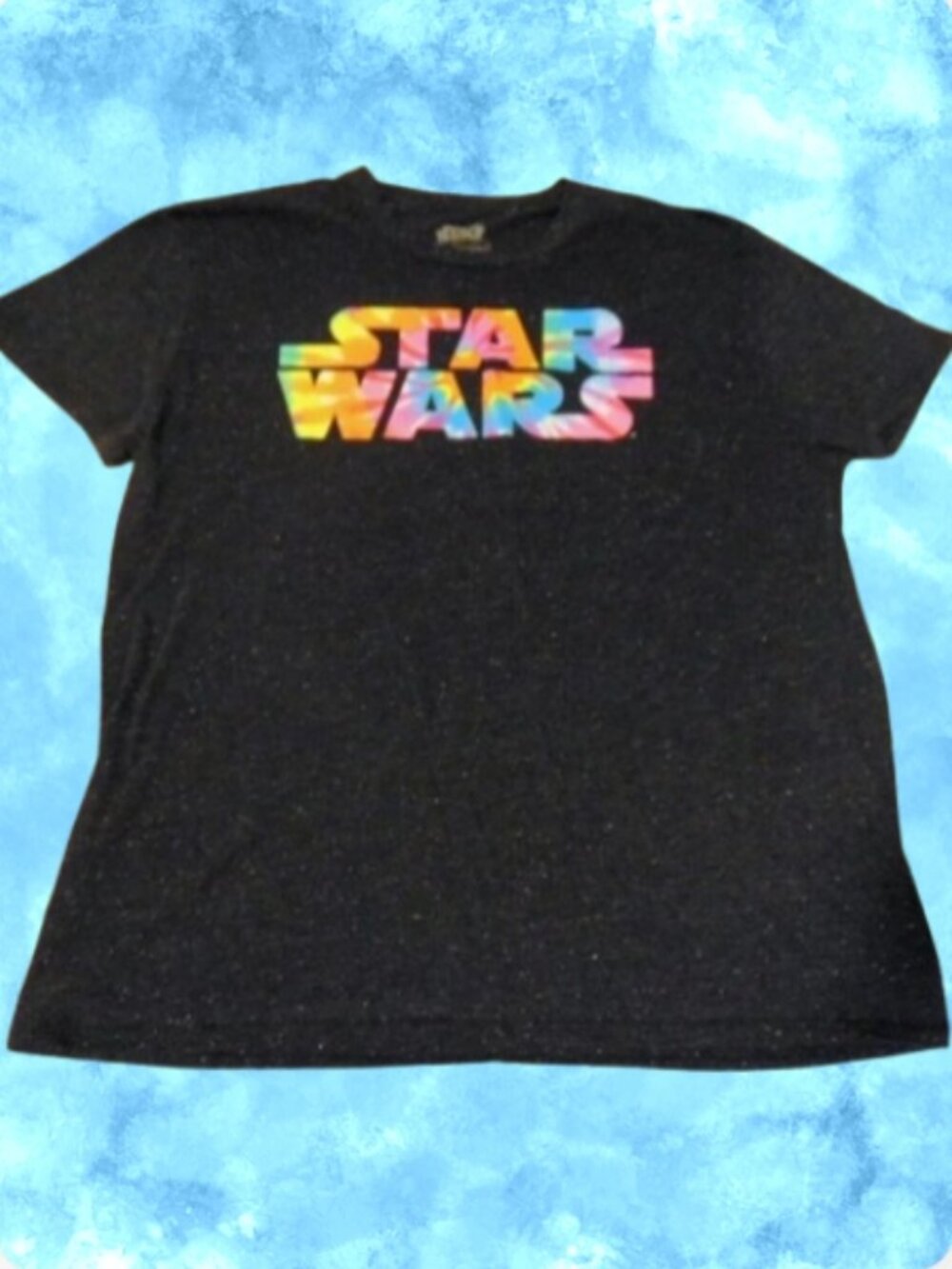 Star Wars Rainbow Tie‑Dye Logo T-Shirt L Streetwear Pop-Culture Y2K Sci-Fi